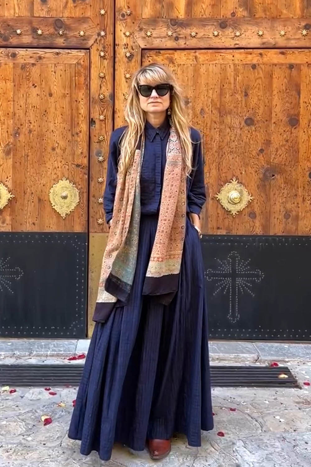 STOLE 02 | Natural Dye Block Printed Fine Silk