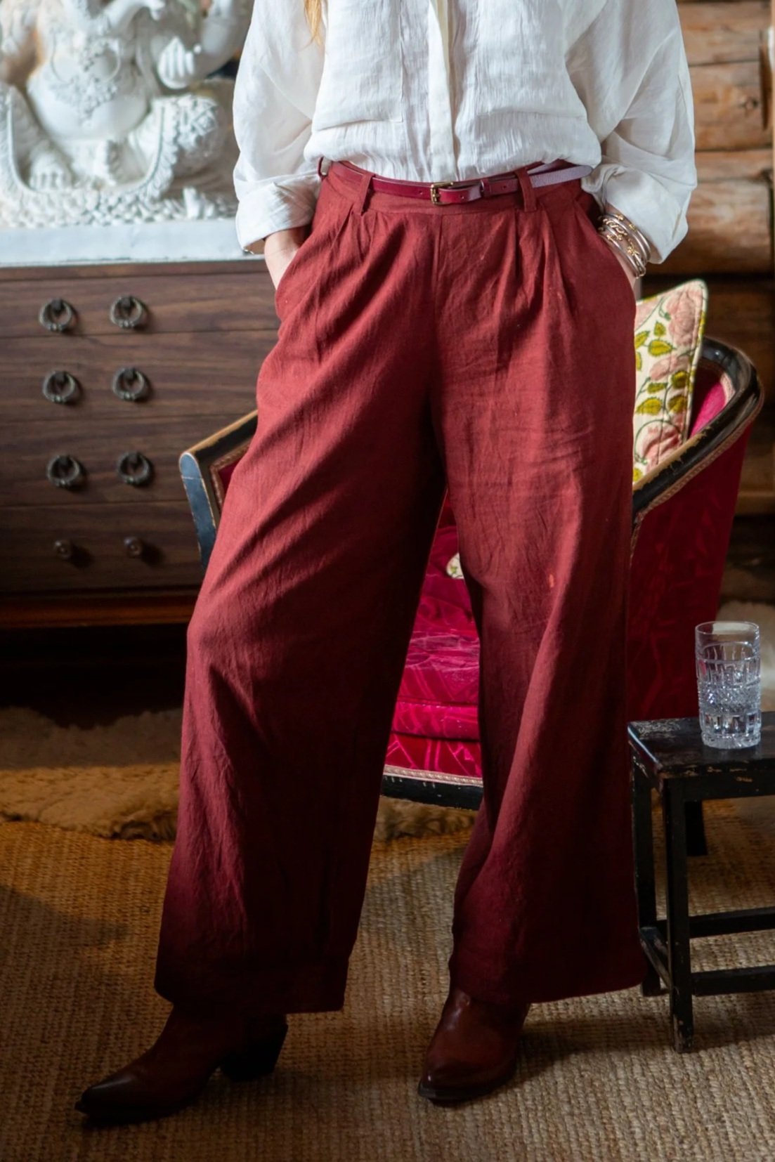 Trousers - Bombay - Bombay Bordeaux