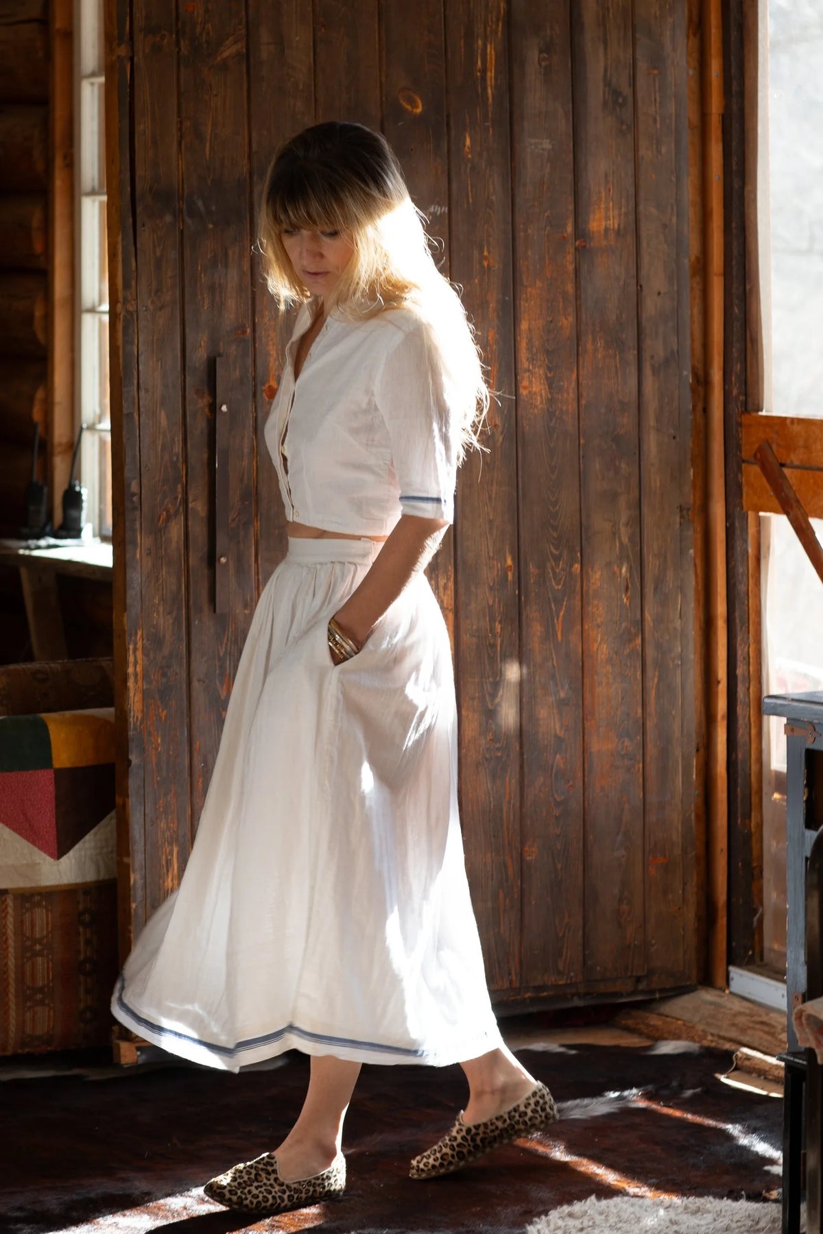 Skirts & Dresses - Calcutta - Calcutta White Blue Border