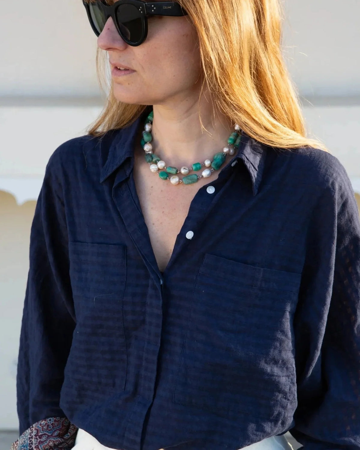 Shirts & Blouses - Amman - Amman Checkerboard Navy