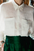 CHEMISE AMMAN | Soie filée à la main & Lin