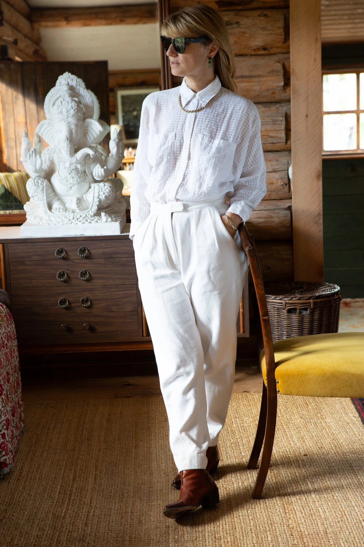 Shirts & Blouses - Amman - Amman Checkerboard Natural