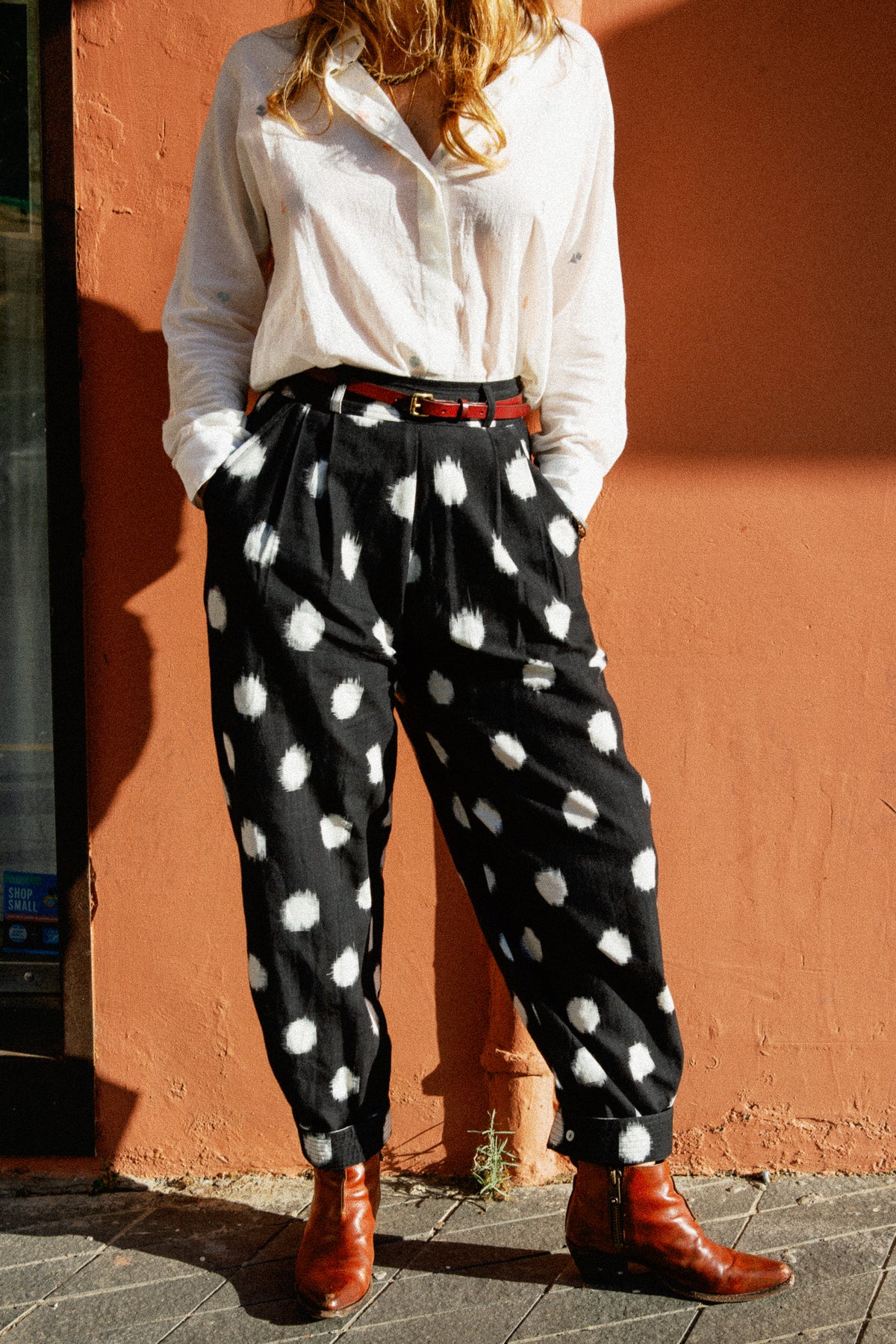 BOMBAY-HOSE | Handgewebter Neige-Ikat