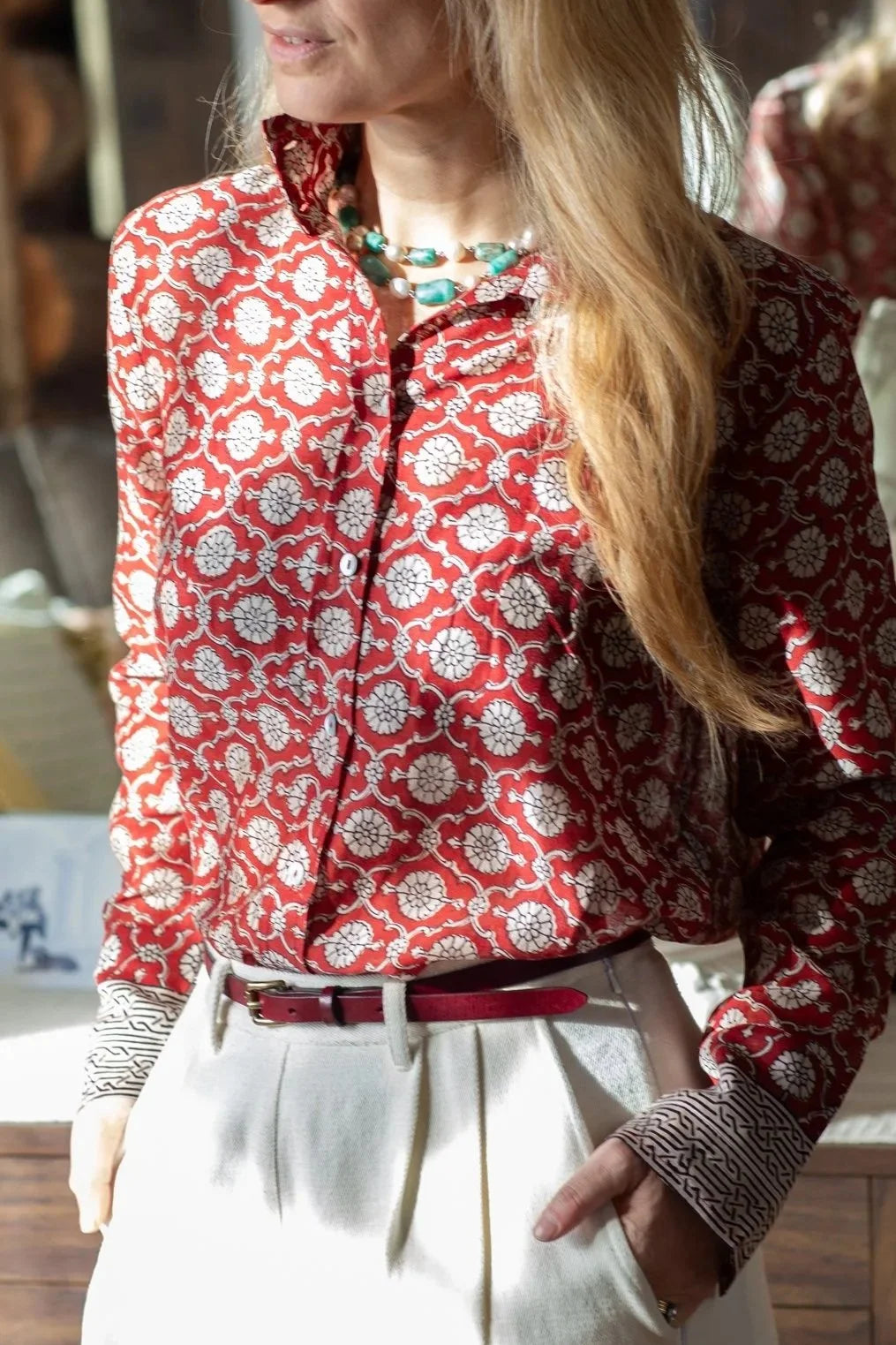 Shirts & Blouses - Prague - Prague Victorian Rouge