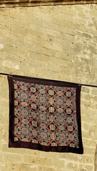 PETIT SQUARE 01 | Natural Dye Block Printed Fine Silk