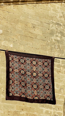 PETIT SQUARE 01 | Natural Dye Block Printed Fine Silk