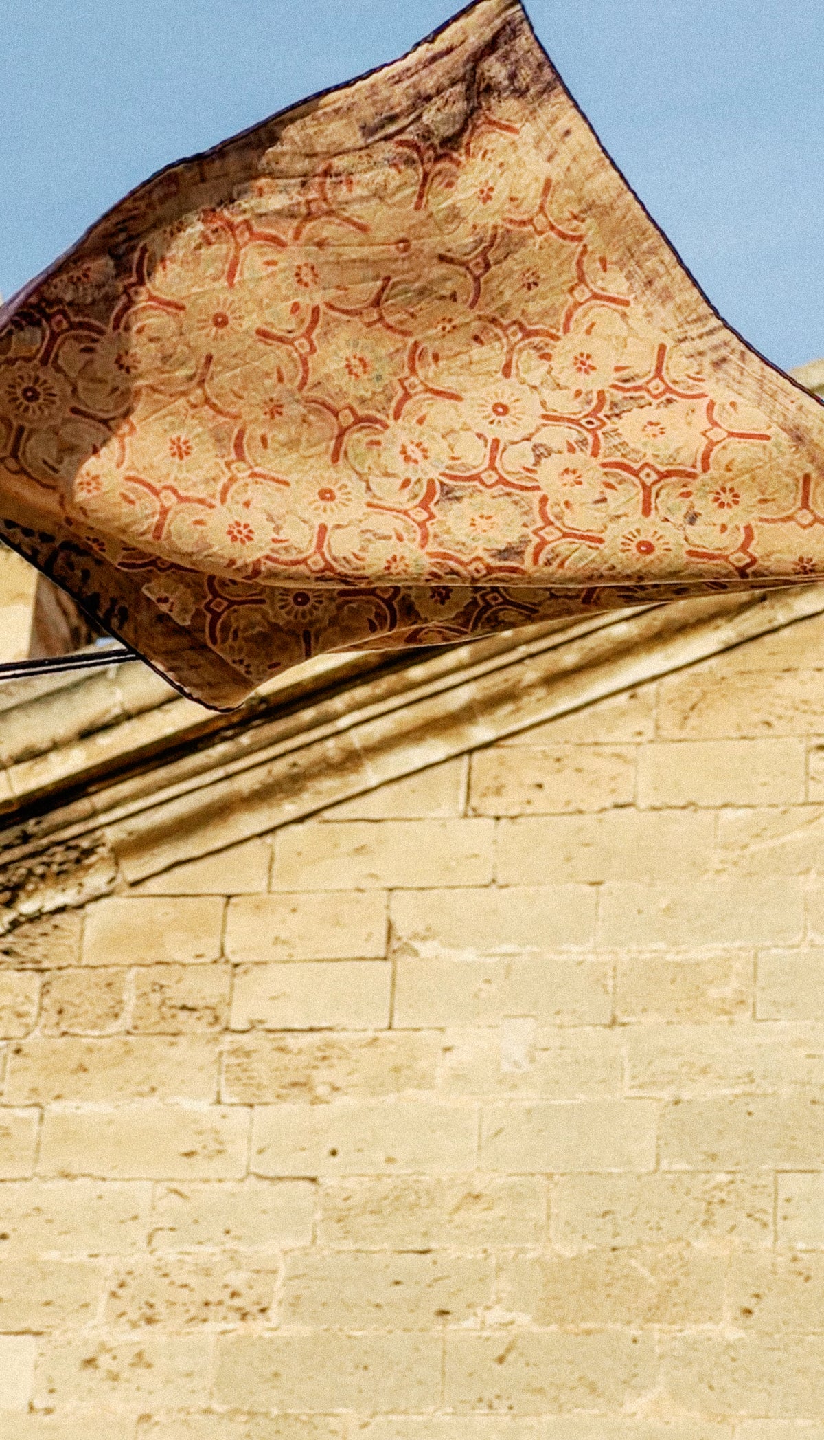 PETIT SQUARE 01 | Natural Dye Block Printed Fine Silk