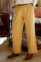 PANTALON LUCCA | Coton tissé à la main, couleur caramel au beurre