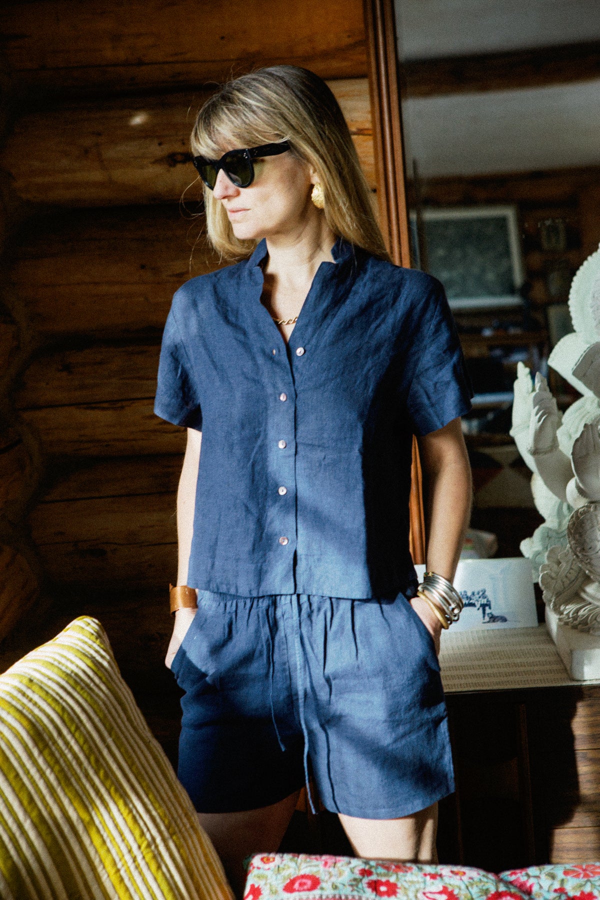PINE LOUNGE SHIRT | Handwoven Linen