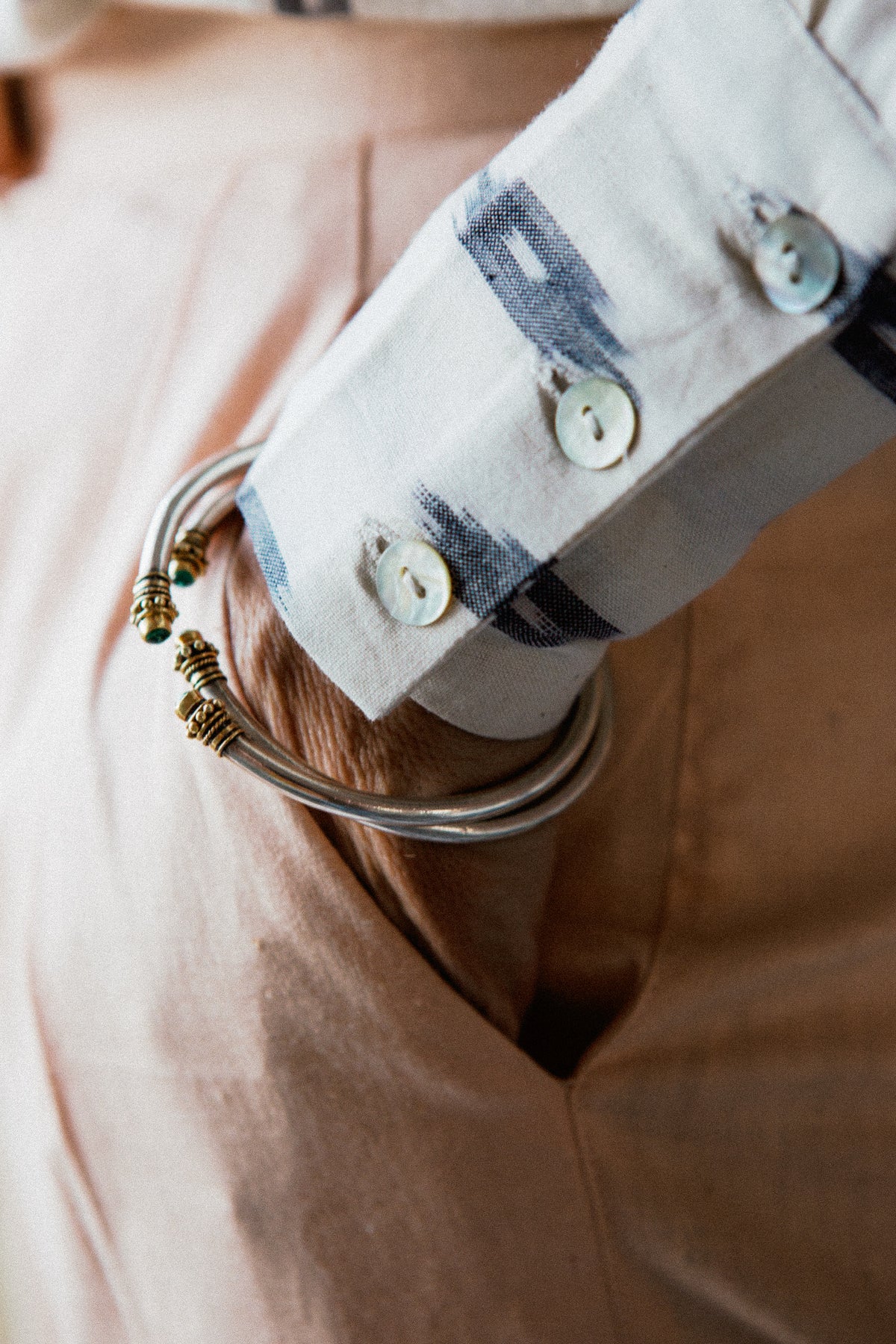 PANTALONES PARIS | Algodón Khadi tejido a mano en rosa fresco