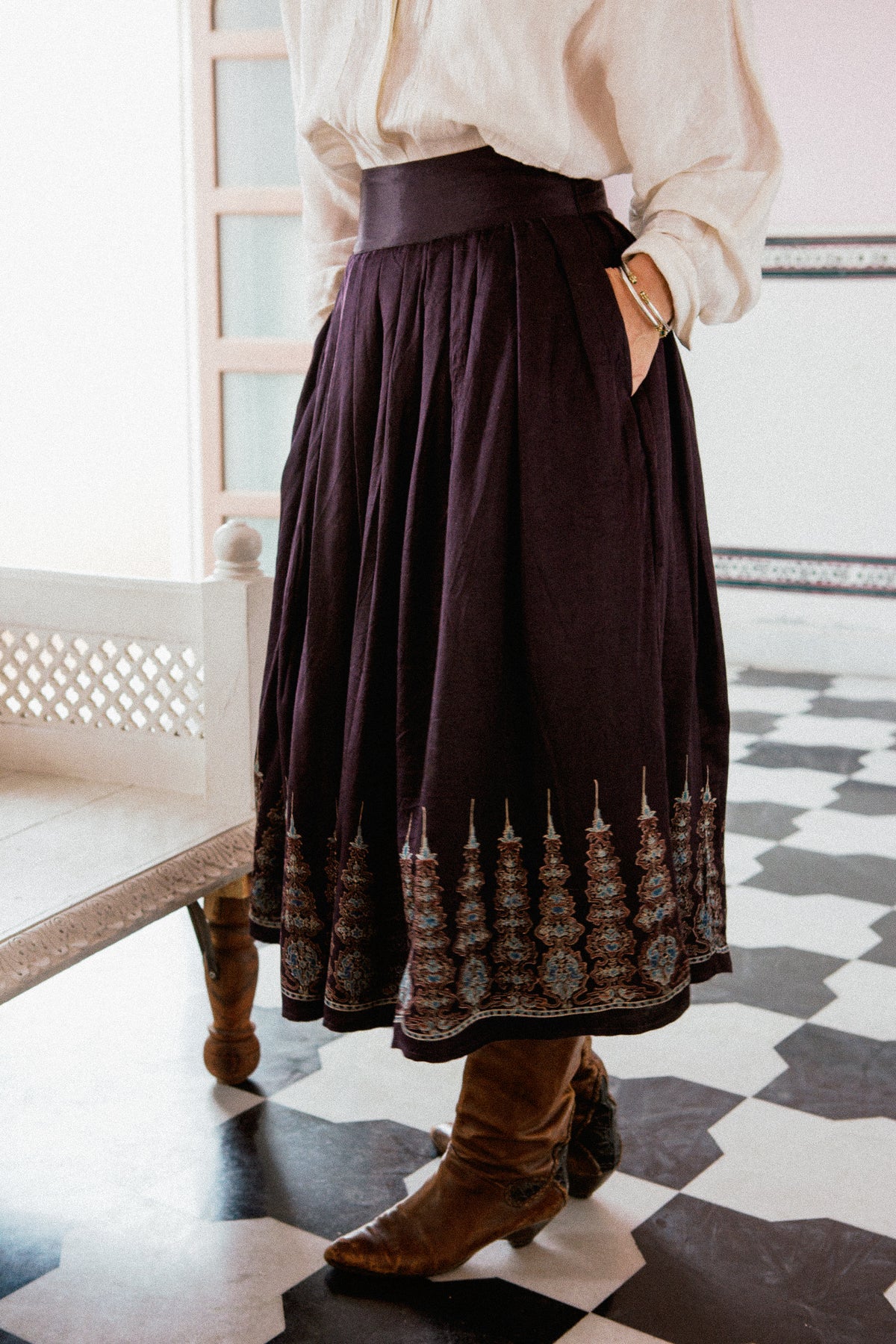 PALMA ROCK | Blockprint-Seide