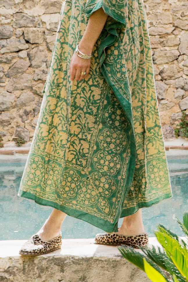 MARRAKESCH-KAFTAN | Emerald Fountain Blockprint